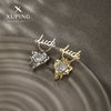 Wholesale Alloy Heart Shape Micropaved Zircon Women's Earrings