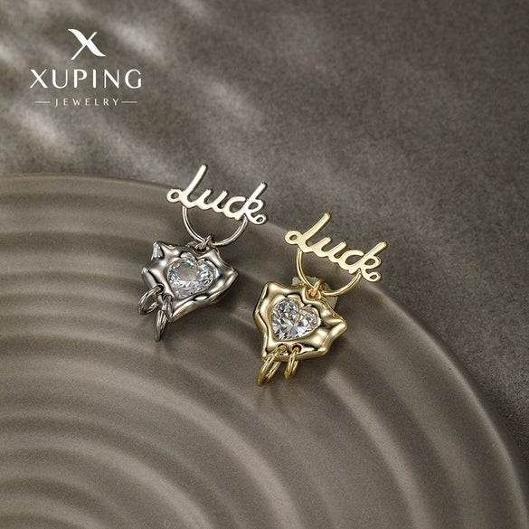 Wholesale Alloy Heart Shape Micropaved Zircon Women's Earrings