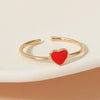 Wholesale Alloy Heart Shape Oil Drop Style Women's Ring