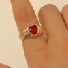 Wholesale Alloy Heart Shape Oil Drop Style Women's Ring