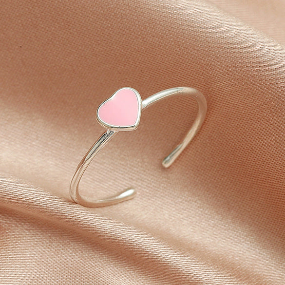 Wholesale Alloy Heart Shape Oil Drop Style Women's Ring