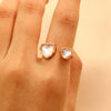 Wholesale Alloy Heart Shape Oil Drop Style Women's Ring