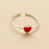Wholesale Alloy Heart Shape Oil Drop Style Women's Ring