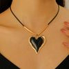 Wholesale Alloy Heart Shape Pendant Necklace Electroplating Hiphop Style For Women