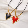 Wholesale Alloy Heart Shape Pendant Necklace Electroplating Hiphop Style For Women