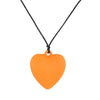 Wholesale Alloy Heart Shape Pendant Necklace With Thread Rope Chain And Electroplating Treatment