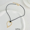 Wholesale Alloy Heart Shape Pendant Necklace With Thread Rope Chain And Electroplating Treatment