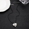 Wholesale Alloy Heart Shape Pendant Necklace With Thread Rope Chain And Electroplating Treatment