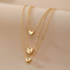Wholesale Alloy Heart Shape Pendant O Word Chain Necklace With Electroplating For Women