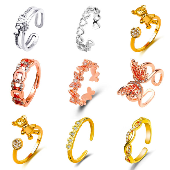 Wholesale Alloy Heart Shaped Electroplated Ring For Women And Unisex