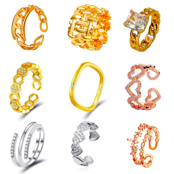 Wholesale Alloy Heart Shaped Electroplated Ring For Women And Unisex