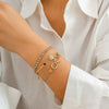 Wholesale Alloy Heart Shaped Geometric Rhinestone Micro Inlaid Diamond Bracelet For Women