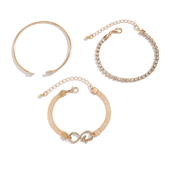 Wholesale Alloy Heart Shaped Geometric Rhinestone Micro Inlaid Diamond Bracelet For Women