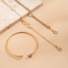 Wholesale Alloy Heart Shaped Geometric Rhinestone Micro Inlaid Diamond Bracelet For Women