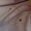 Wholesale Alloy Heart Sweet Style Electroplated Women's Bracelet