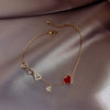 Wholesale Alloy Heart Sweet Style Electroplated Women's Bracelet