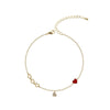Wholesale Alloy Heart Sweet Style Electroplated Women's Bracelet
