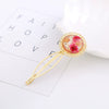 Wholesale Alloy Heartshaped Dried Flower Hairpin French Retro Style Electroplated Hair Accessories For Women