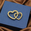 Wholesale Alloy Heartshaped Electroplated Brooch For Women Retro Style Accessories
