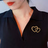 Wholesale Alloy Heartshaped Electroplated Brooch For Women Retro Style Accessories