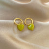 Wholesale Alloy Heartshaped Electroplated Women's Stud Earrings Light Luxury Style