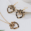 Wholesale Alloy Heartshaped Jewelry Set With Geometric Pattern Electroplated For Women