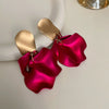 Wholesale Alloy High Sense Retro Geometric Electroplated Red Tassel Women's Earrings