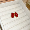 Wholesale Alloy High Sense Retro Geometric Electroplated Red Tassel Women's Earrings
