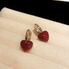 Wholesale Alloy High Sense Retro Geometric Electroplated Red Tassel Women's Earrings