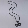 Wholesale Alloy Hip Hop Diamond Double Row Letter Pendant Necklace For Men
