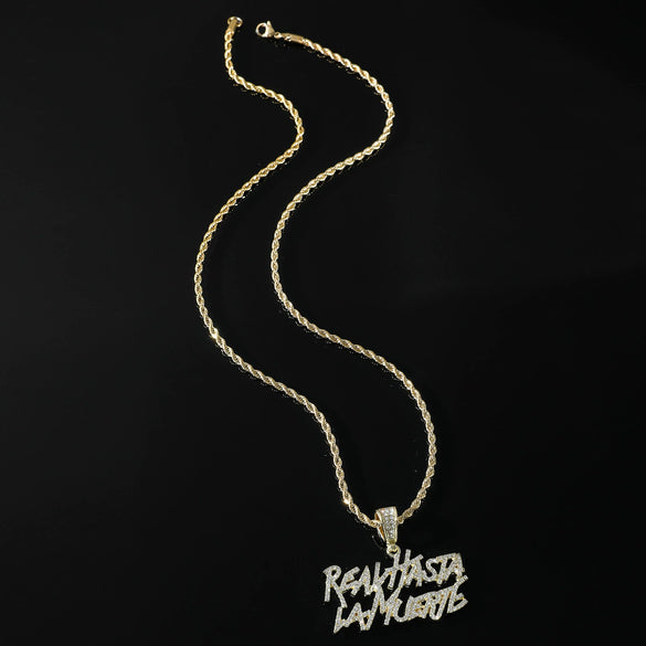 Wholesale Alloy Hip Hop Diamond Double Row Letter Pendant Necklace For Men