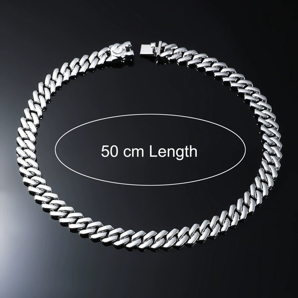 Wholesale Alloy Hip Hop Geometric Cuban Chain Necklace With Electroplating