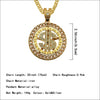 Wholesale Alloy Hip Hop Geometric Diamondencrusted Dollar Pendant Necklace For Men With Cuban Chain