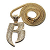Wholesale Alloy Hip Hop Letter Necklace With Electroplating