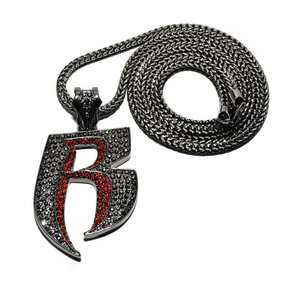 Wholesale Alloy Hip Hop Letter Necklace With Electroplating