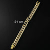 Wholesale Alloy Hip Hop Style Diamond Letter Love Cuban Chain Bracelet For Men