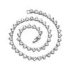 Wholesale Alloy Hip Hop Style Geometric Heart Stitching Diamond Necklace For Men