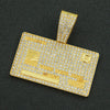 Wholesale Alloy Hiphop Geometric Diamond Pendant Necklace With Cuban Chain For Men