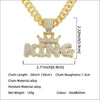 Wholesale Alloy Hiphop Letter Pendant Necklace With Diamond Treatment And Cuban Chain