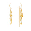 Wholesale Alloy Hollow Leaf Earrings Women's Fashion Light Luxury Niche Design Long Tassel Ear Wire With Electroplating