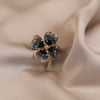 Wholesale Alloy Imitation Crystal Fourleaf Clover Brooch Women's Minimalist Light Luxury Electroplated Suit Coat Accessory