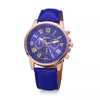 Wholesale Alloy Imitation Leather Strap Quartz Watch With Round Dial And Roman Numeral Scale Leisure Style