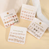Wholesale Alloy Imitation Pearl Elegant Women's Earrings Set With Fruit Food Style And Geometric Pattern Electroplated
