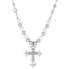 Wholesale Alloy Imitation Pearl Geometric Cross Pendant Retro Punk Multi Layer Women's Sweater Necklace Electroplated