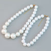 Wholesale Alloy Imitation Pearl Necklace Set With Snake Bone Chain And Geometric Style For Women