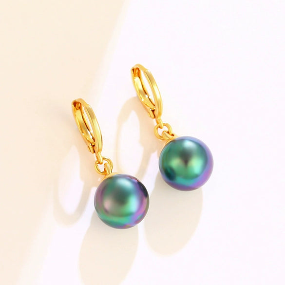 Wholesale Alloy Imitation Pearl Retro Geometric Earrings For Women With Electroplating