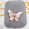 Wholesale Alloy Imitation Shell Butterfly Pearl Brooch With Wheat Ears Pattern For Women
