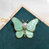 Wholesale Alloy Imitation Shell Butterfly Pearl Brooch With Wheat Ears Pattern For Women