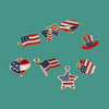 Wholesale Alloy Independence Day American Flag Cross Pendant Jewelry Accessories With Oil Dripping And Totem Pattern Minimalist Style