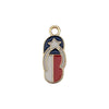 Wholesale Alloy Independence Day American Flag Cross Pendant Jewelry Accessories With Oil Dripping And Totem Pattern Minimalist Style